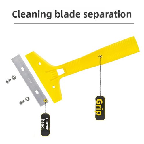 4" Wide Extendable Razor Blade Scraper Tool with 10 Extra Scraper Blades Paint Cleaning Tool, Floor, Razor, Glass Window