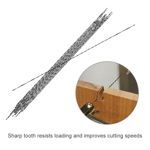 Spiral Scroll Saw Blades #5, 12PCS 5 inch Scroll Saw Blades for Jewelry Wood Metal Plastic Cutting Sawing Carve