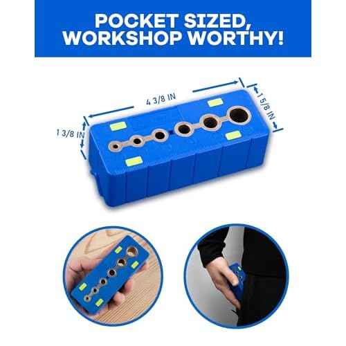 Drill Block Guide for Straight Holes - Precision Drilling Tool for Woodworkers, DIY Enthusiasts & Professional Craftsmen