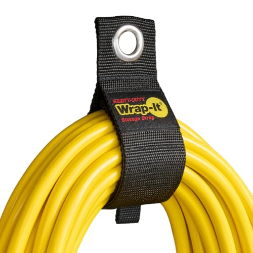Black Heavy-Duty Wrap-It Storage Straps 6-Pack for Cables & Tools