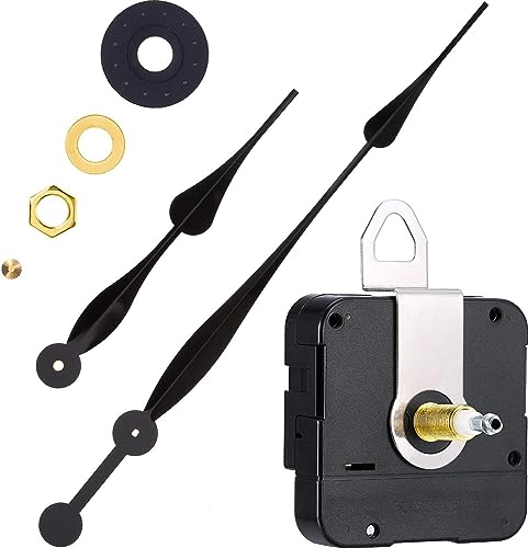 Hicarer Black High Torque Quartz Clock Movement with 12-Inch Spade Hands Replacement for DIY Clocks
