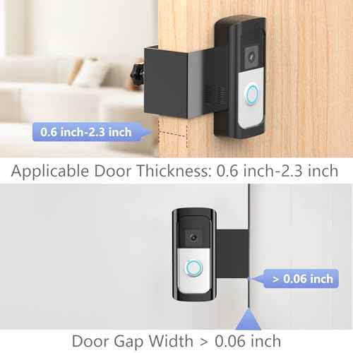 No-Drill RingDoorbell Mount, Anti-Theft Door Mount Bracket for Ring Video Doorbell (2024)/Battery Doorbell Plus/Pro/(2020 Release), Idea for Houses, Apartments, Businesses | Not for Security Doors