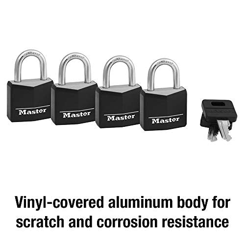 Master Lock 4-Pack Weather Resistant Keyed Alike Outdoor Padlocks 131Q