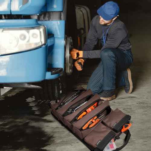WELKINLAND 3In1-Pack Tool Roll, 6-Pocket Roll-Up Tool Organizer