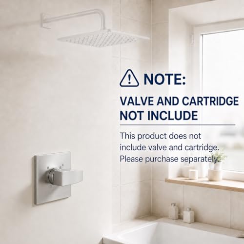GUOLAIBA Brushed Nickel Shower Trim Kit for Delta R10000 Universal Valve - Modern Replacement Handle