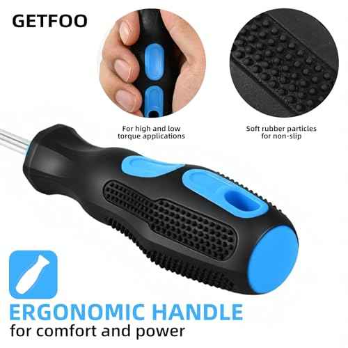 Magnetic Screwdriver Set - 7-Piece Cushion Grip Kit / 4 Phillips & 3 Flat Heads for Auto Repair, Electronics & Furniture Assembly | Holiday Gift for Mechanics & DIYers