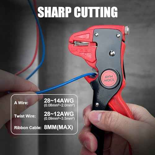 Automatic Wire Stripper and Cutter, 2 in 1 Professional Quickstrip Wire Stripper Tool, Adjustable Wire Stripping Tool for Electronic Cable and Automotive Repair