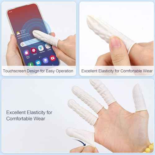 Finger Cots Finger Gloves Disposable(Approx 480pcs),Medium Finger Protectors,Finger Covers Protection for Finger Tips,Thumb Protector for Electronic Repair, Handmade, Industrial Apply