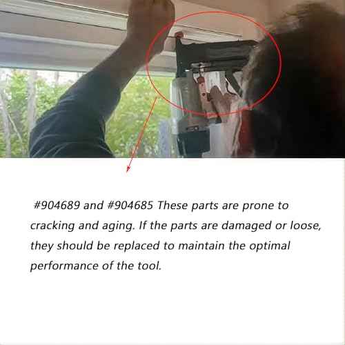 Nailer Set Nailer Head Valve Seal 904689 Piston Stop 904685 Compatible with Cable FN250B FN251 Air Nailers (1 pack)