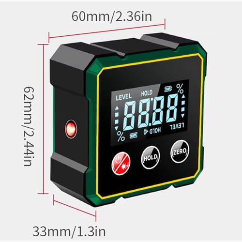 Laidawei Digital Angle Finder with Laser Level – 360° Inclinometer
