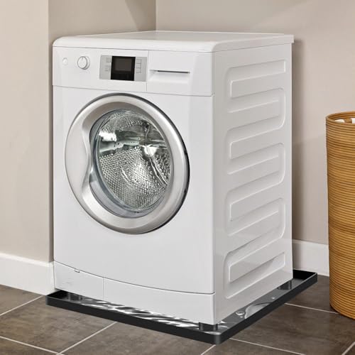 Mini Fridge Mat with 4 Base Risers - 24x24 inch, Leak-Prevention Pad