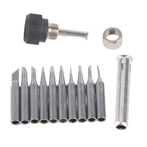 Soldering Iron Replacement Tips, Solder Iron Tips 900M?T Soldering Station Tool (10 Tips 1 Retaining Sleeve)
