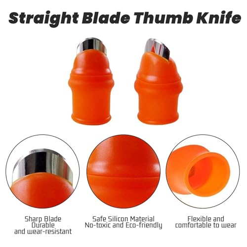 12 Pcs Thumb Knife for Gardeners, Gardening Silicone Finger Knife