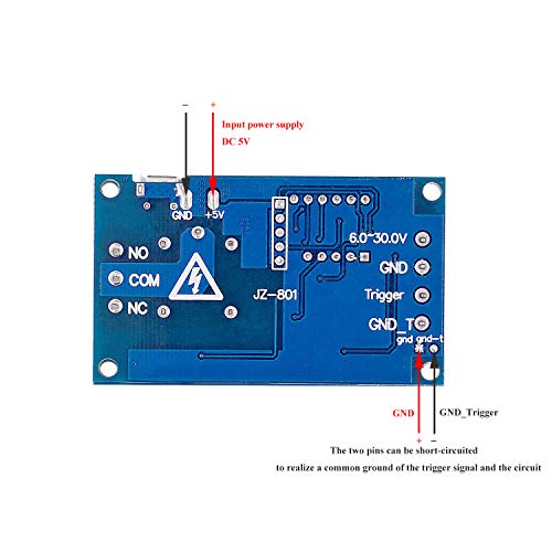 Programmable Timer Relay Module with LED Display - 6-30V DC, Micro USB, Smart Home & Industrial Control