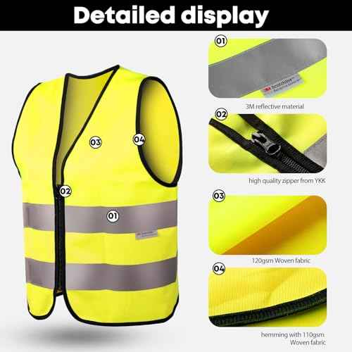 SIFE Kids Safety Vest for Children 3-12Y,w/3M Compatible Tech,6 Colors - Mesh & Knit