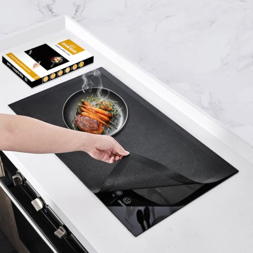 Cook's Aid 21.2x35.4in Induction Cooktop Protector Mat, Magnetic, 450°F Heat-Resistant