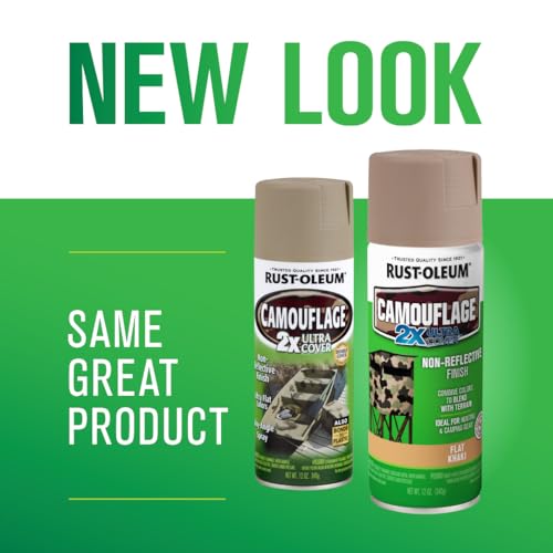Rust-Oleum Ultra Cover 2X Camouflage Khaki Spray Paint 12oz - Exterior & Interior