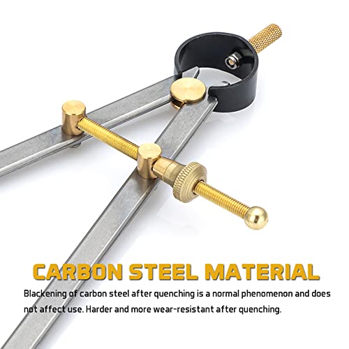 2 PCS Adjustable Lockable Spring Wing Divider Calipers, 6 Inch and 8