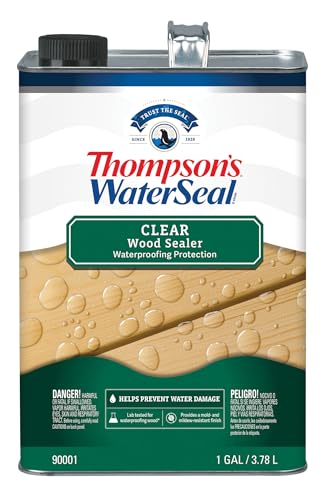 Thompson's WaterSeal Clear Wood Sealer - 1 Gallon Exterior Waterproofing