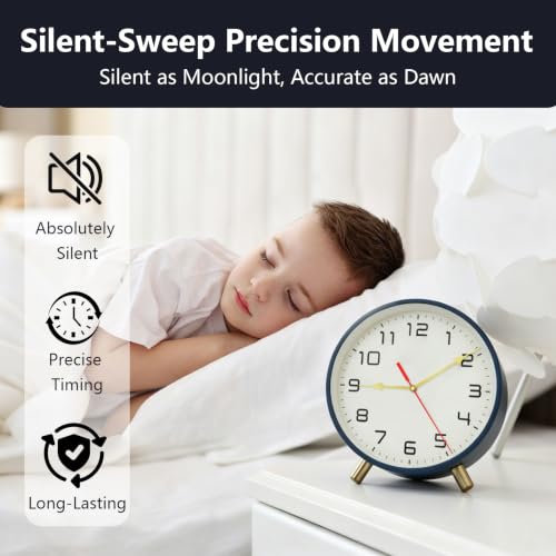Seektik Clock Mechanism Replacement Kit with 5 Sets of Hands, Silent Quartz Movements 16mm & 23mm Shafts