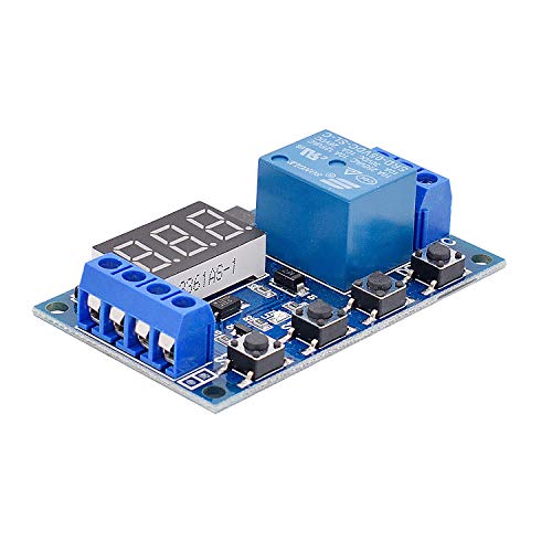 Programmable Timer Relay Module with LED Display - 6-30V DC, Micro USB, Smart Home & Industrial Control