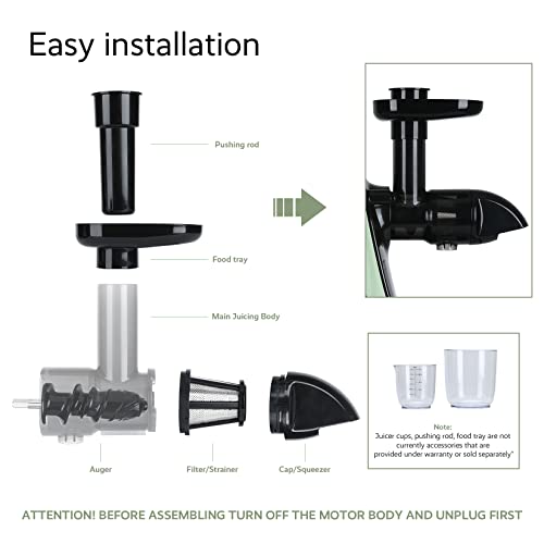 Jocuu Juicer Feeding Chute Replacement Part for ZM1503 Slow Masticating Juicer