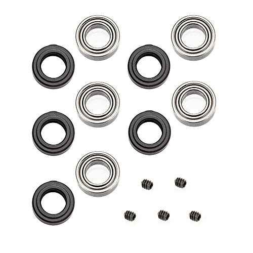 Yakamoz 5-Set Router Bit Bearings Replacement Kit Bottom Mounted Ball Bearing Guide Fits 1/4 Inch Shank Router Bits | Inner Dia. 1/4¡± & Outer Dia. 1/2¡±, Fixed Collar Included