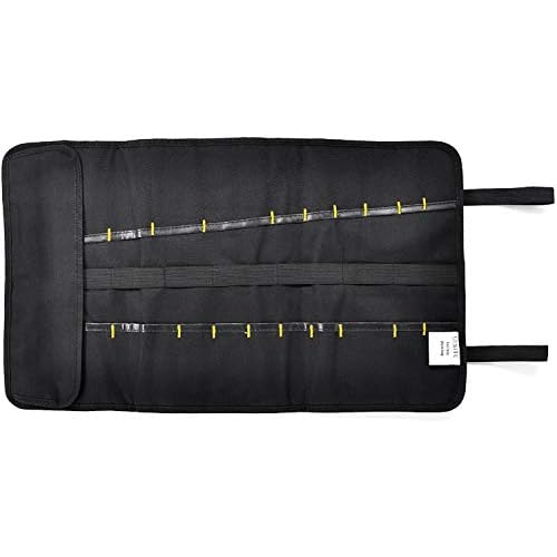 Canvas Tool Roll Up Bag Organizer with Pouches for Wrenches,Screwdrivers,Sockets,Durable Storage Pouch Ideal for Electricians,HVAC Technicians,Plumbers,Carpenters,Mechanics