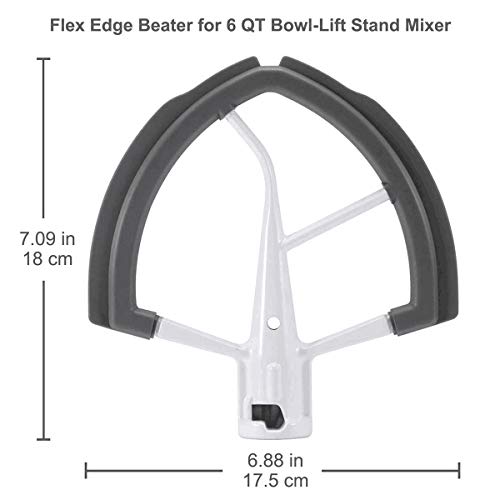 Flex Edge Beater for 6 Quart KitchenAid Bowl-Lift Stand Mixer by Reikame