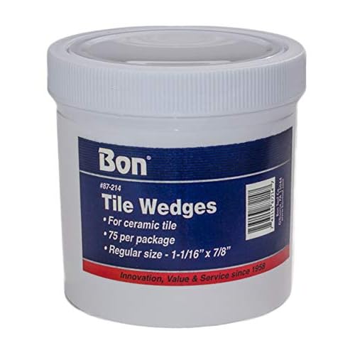 Bon Tool 87-214 1-1/8-Inch by 15/16-Inch Bucket of Super Tile Wedges, 75-Pieces