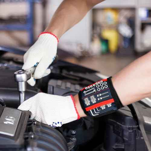 Magnetic Wristband for Tools Gifts for Men Powerful Magnets for Holding Screws Nail Stocking Stuffers Birthday Christmas Gifts for Dad Grandpa Husband Handyman Boyfriend Anniversary Fathers Day