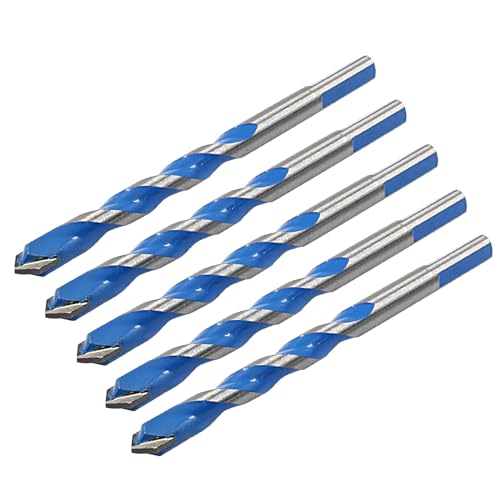 Piutouyar 5 Pcs 10mm Masonry Drill Bits, 0.39" Carbide Drill Bits Set for Concrete, Tile, Glass, Ceramic, Brick, Wood