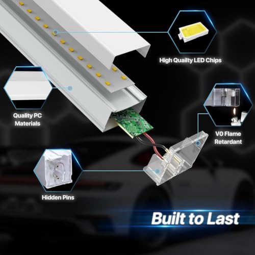HYPERLITE Gen II Hexagon Garage Lights 168W 16800LM 5 Grids, Ultra Bright 6500K