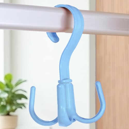 1pc 360° Rotatable 4-Claw Hook–Heavy Duty Hanger for Bags, Ties, Hats, Belts,Space Saving Closet Organizer for Men & Women