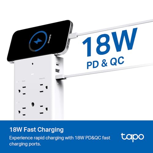 Tapo P306 Smart Wi-Fi Outlet Extender with HomeKit Compatibility, 3 Smart Outlets & USB Ports