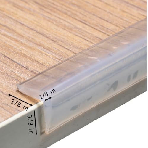 Angloria 3FT Silicone Baby Proofing Corner Guard, Clear 3/8x3/8 Inch Thin