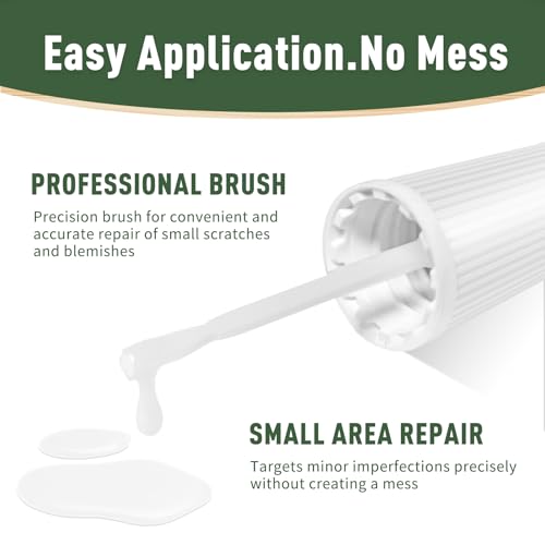 DWIL White Touch Up Paint Pen 1.5oz for Wood Furniture & Cabinets - Quick-Dry, Matte Finish