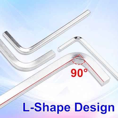 5pcs Square Head Wrench Set, L Shaped Square Key Screwdriver Kit, Chromium Vanadium Steel Square Head Allen Wrench for Pocket Hole Screws- 3mm 4mm 5mm 6mm 7mm