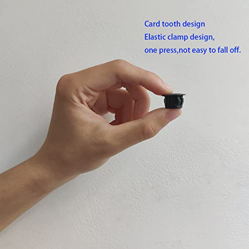 13mm (1/2 Inch) Black Plastic Hole Plugs - Pack of 30 for Furniture & Panel Covering