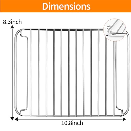 GWYSY 10.8×8.3 in Black+Decker 4-Slice Extra Wide Convection Toaster Oven Rack