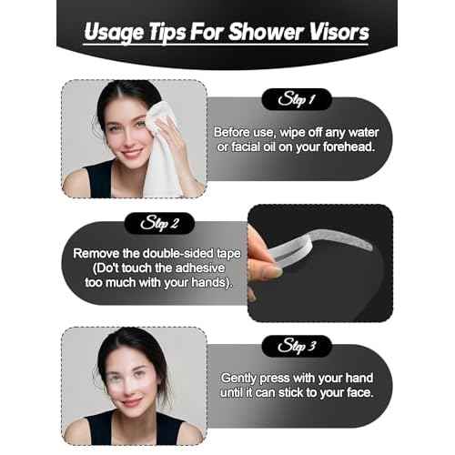 EBANKU Face Eye Shield, 50 Pcs Plastic Shower Shield Visor Eye Protector Makeup Protective Eyebrow for Adults Haircut Hairspray