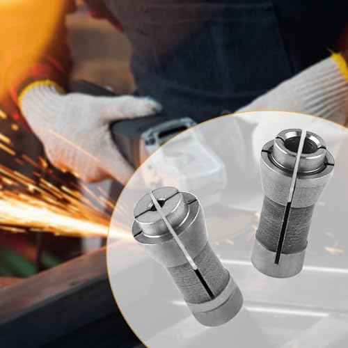 4 Pcs Die Grinder Collet Grinding Machine Clamping Collet Adapter 1/4" and 1/8" Arbors Shank, 2 Pack 3mm and 2 Pack 6mm Grinding Machine Clamp Engraving Chuck Die Grinder Tool