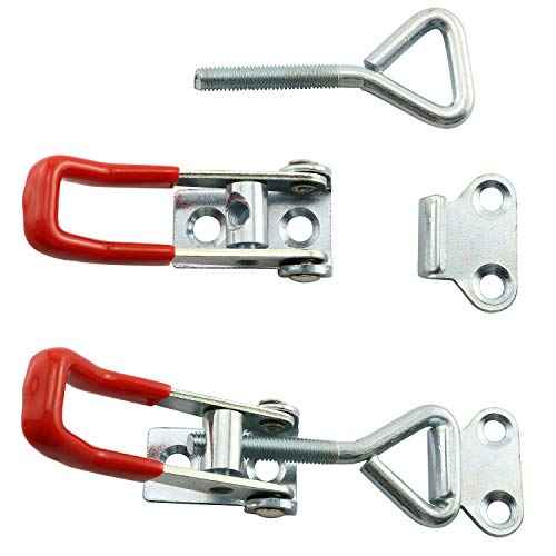 4PCS Latch Catch Cabinet Boxes Handle Toggle Lock Clamp Hasp Silver 4001