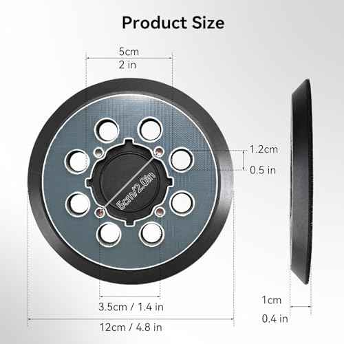 Sander Pads, 2 Pack 5" 8 Hole Hook and Loop Orbital Sander Pad Replacement for DWE6420,DWE6421 6421K DWE6423 6423K DCW210B (4 Screw Holes Sanding Part for DWE64233 & N329079)