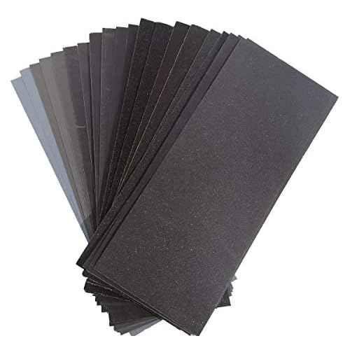 Sandpaper Assortment 80 to 5000 Assorted Grit Sanding Sheets Wet Dry Fine Sand Paper Pack for Wood Furniture, Car Polishing, Wall Repair£¬Metal Sanding, 28 Sheets