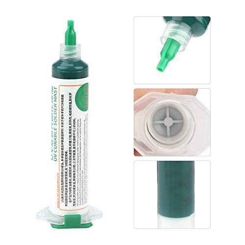 Solder Mask, Solder Paste for Electronics PCB UV Curing Solder Mask Ink, UV Curable Solder Mask Soldering PCB BGA Repair Green Paint, PCB Solder Resist Ink