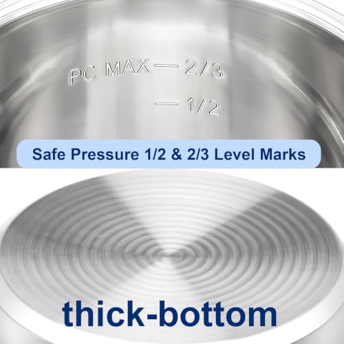 Zieaolk 6 Quart Stainless Steel Inner Pot for Instant Pot DUO/LUX/Ultra Replacement