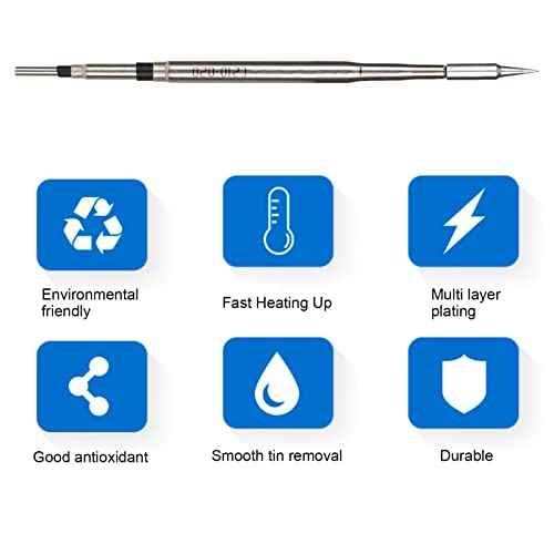 Soldering Iron Tip,Universal Soldering Iron Tips C210?020 Straight Tip for T210 T26 Soldering Station Handle Welding Consumables Tool,Stainless Steel Housing