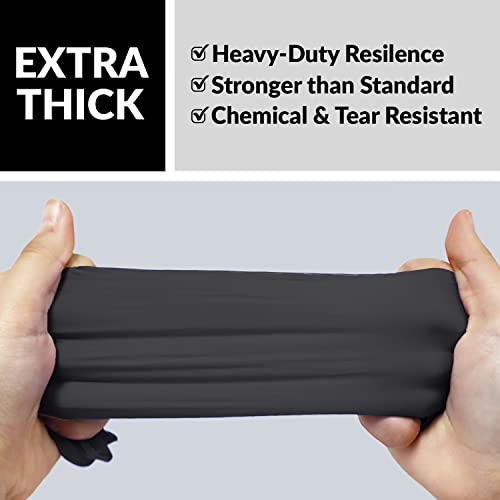 Klex Nitrile Exam Gloves - Medical Grade, Powder & Latex Free, Food Safe, Black, 100, 1000 Count, S, M, L, XL