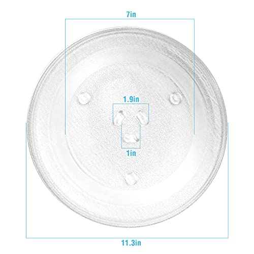APPLIANCEMATES 11.25" Microwave Glass Turntable Plate for GE & Samsung ME16K3000AS ME17R7021ES WB49X10097